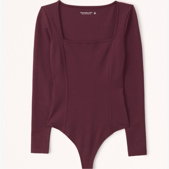 NWT Abercrombie & Fitch Ponte Squareneck Bodysuit - Picture 3 of 7